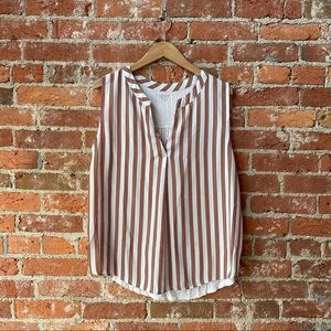 LOFT Outlet Striped Mixed Media Flowy Tank XL